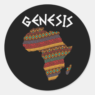 Schwarzgeschichte Monat Genesis Proud Africa A Runder Aufkleber