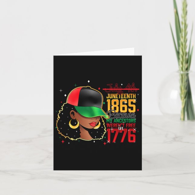 Schwarzgeschichte Monat Juni 1865 Karte (Vorderseite)