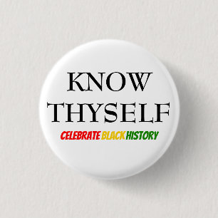 Schwarzgeschichte Monat KENNEN SICH SELBST Motivie Button
