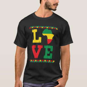 Schwarzgeschichte Monat Liebe Afrika Afrikanischer T-Shirt
