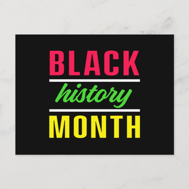 Schwarzgeschichte Monat Melanin Afrikanisches amer Postkarte (Vorderseite)