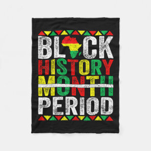 Schwarzgeschichte Monat Periode Afrikanischer Schw Fleecedecke