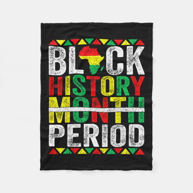 Schwarzgeschichte Monat Periode Afrikanischer Schw Fleecedecke (Vorderseite)