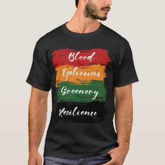 Schwarzgeschichte Monatsflagge mit Worten T-Shirt