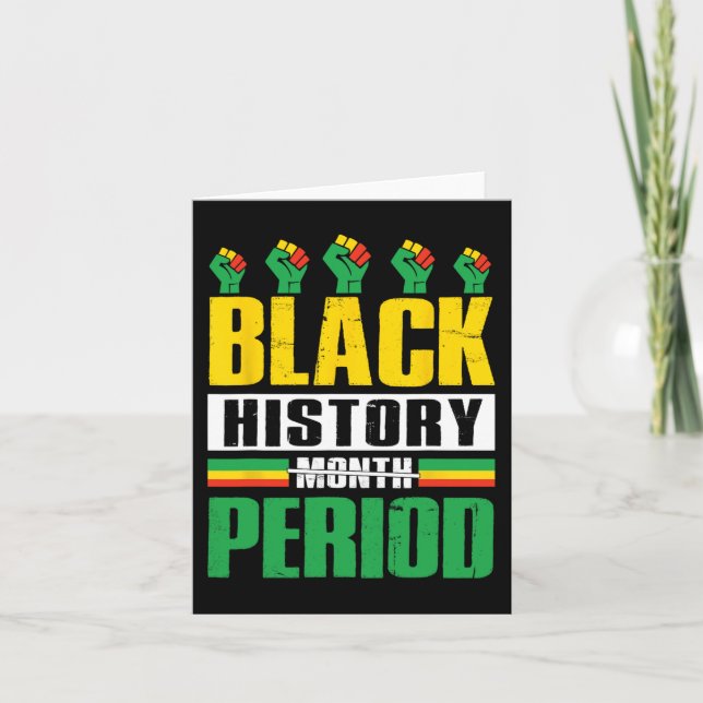 Schwarzgeschichte Monatszeit Bhm African American  Karte (Vorderseite)