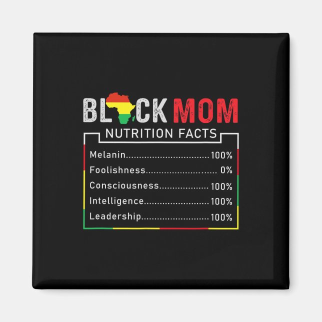Schwarzgeschichte Mütter Day Melanin Magnet (Vorne)