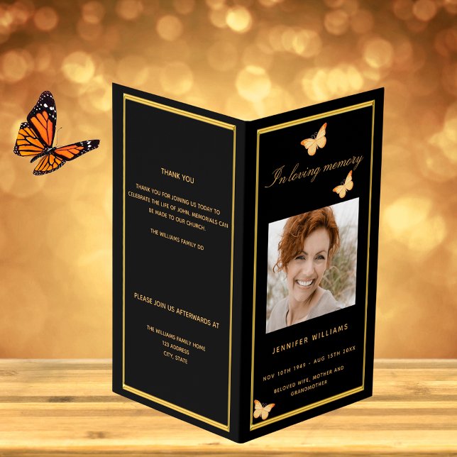 Schwarzgold-Foto-Schmetterlingsprogramm (Von Creator hochgeladen)