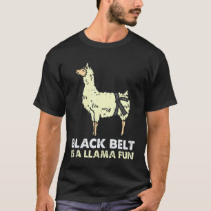 Schwarzgürtel Lama Spaß Karate Judo Jiu Jitsu Mart T-Shirt
