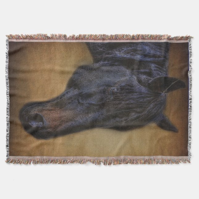 Schwarzhornportrait auf rustikalem Pergament-Effek Decke (Vorderseite)
