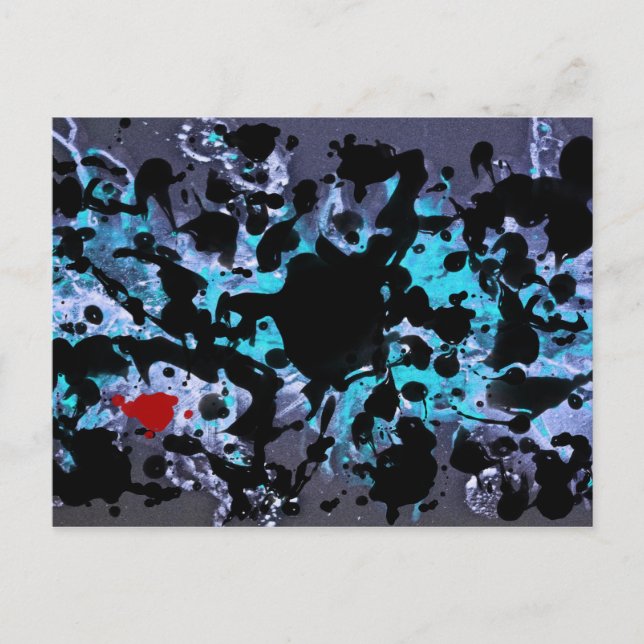 SCHWARZINK | Gelber Spritzer Postkarte (Vorderseite)