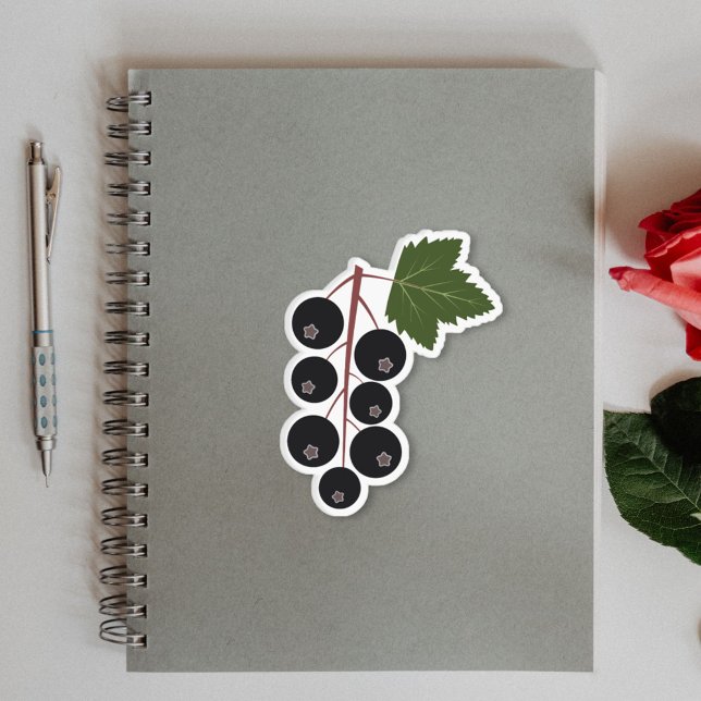 SchwarzJohannisbeere Aufkleber (Blackcurrant Sticker)