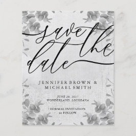 Schwarzkalligrafie Eukalyptus-Haushalt Flyer