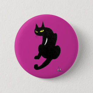 SCHWARZKATZE-HALLOWEEN-PARTY BUTTON