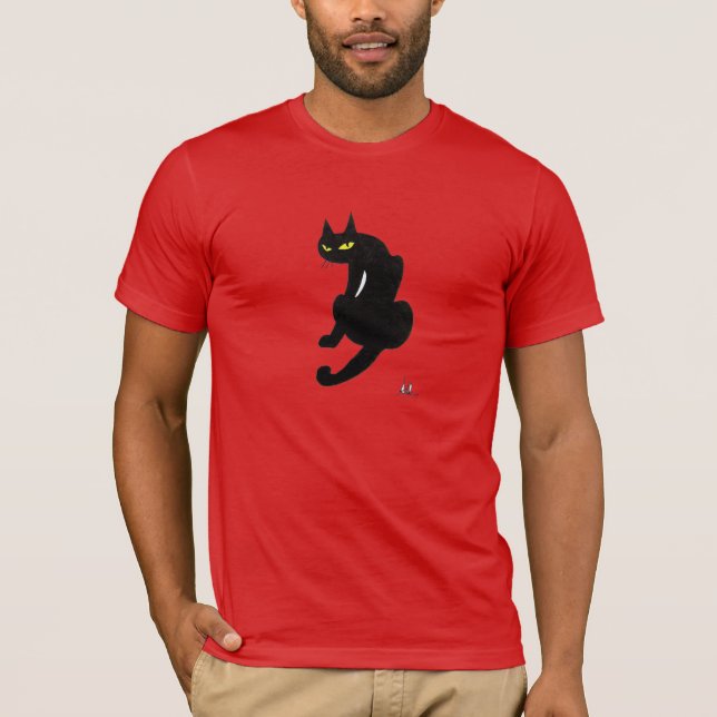 SCHWARZKATZE-HALLOWEEN-PARTY T-Shirt (Vorderseite)