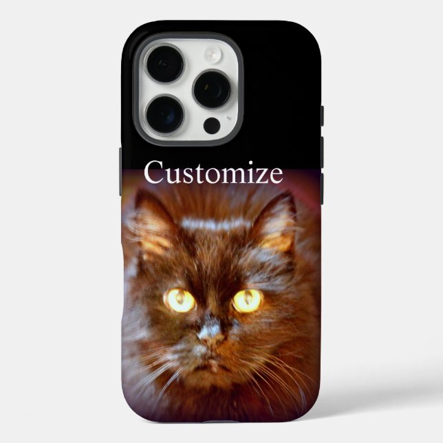 Schwarzkatze iPhone 16 Pro Hülle (Rückseite)