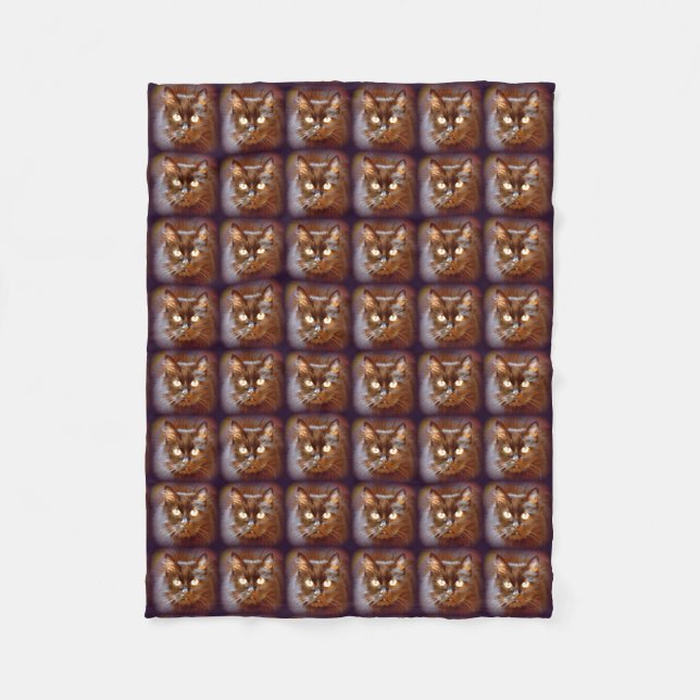 Schwarzkatzen Fleecedecke (Vorderseite)