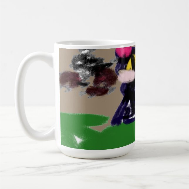 Schwarzkatzenbraun Kaffeetasse (Links)