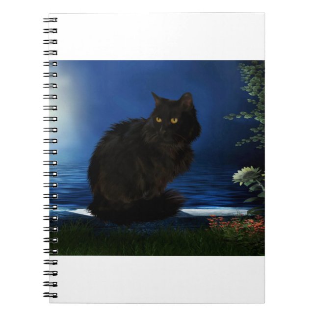 Schwarzkatzenkatze Notizblock (Vorderseite)