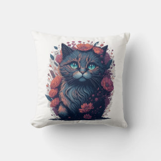 Schwarzkatzenliebhaber - Feline Fashion Kissen