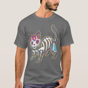 Schwarzkatzentag des Toten Zuckerschädels T-Shirt