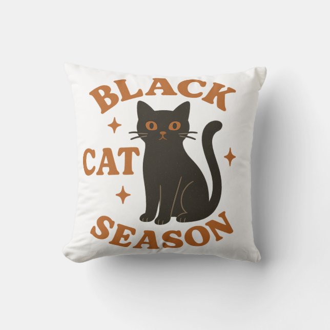 Schwarzkatzenzeit Kissen (Vorderseite)