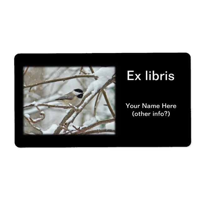 Schwarzkichererbse in Schnee-Ex-Libris (Vorne)