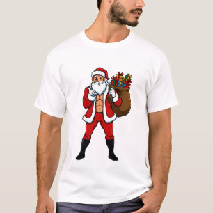Schwarzkittel-Weihnachtsmann beim Küsschen! Geplat T-Shirt