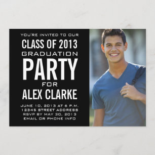SCHWARZKLASSE 2013 PARTY FOTO INVITATION EINLADUNG