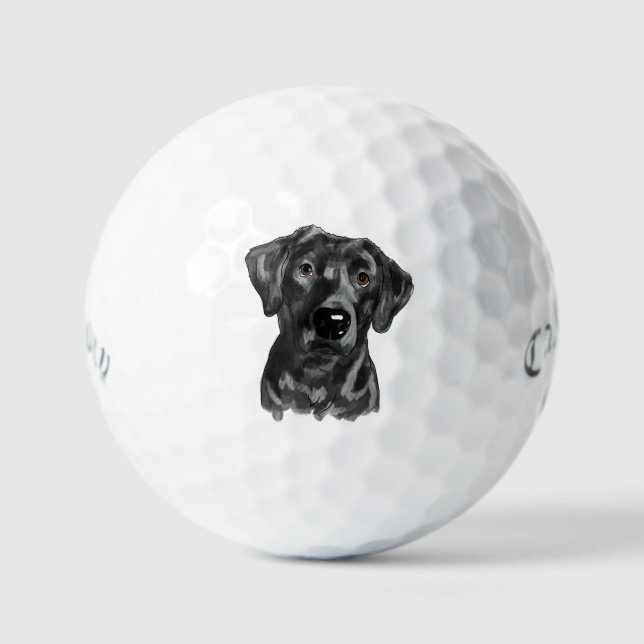 Schwarzkleckhund Golfball (Vorderseite)