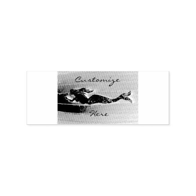 Schwarzkopfschwimmen Gummistempel (Prägung)
