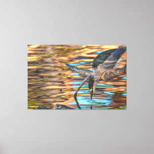 Schwarzkronenfischerei Leinwanddruck