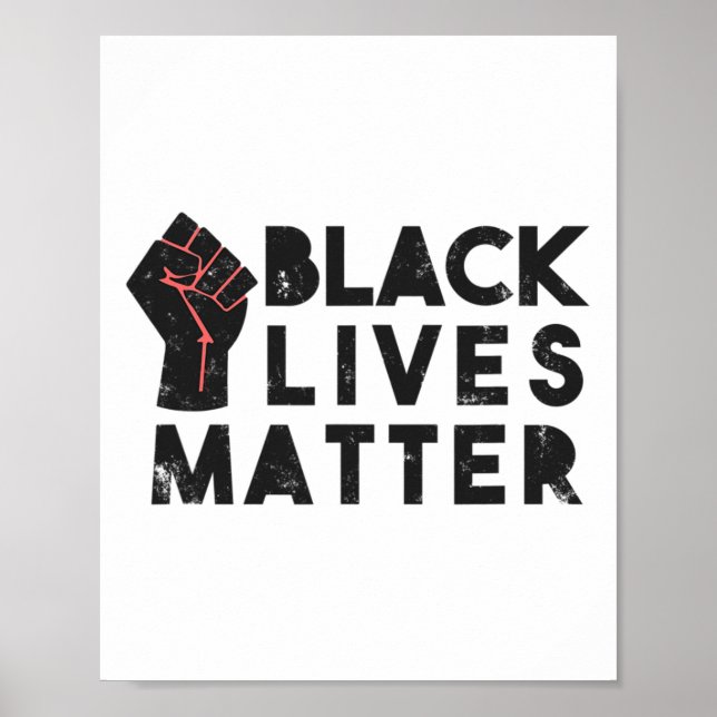 Schwarzleben Problem Protest politischen Power Fau Poster (Vorne)