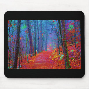 Schwarzlicht-Wald-Ölgemälde Mousepad