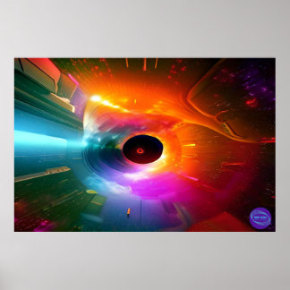 SCHWARZLOCH IN DIGITALER NEHMER POSTER