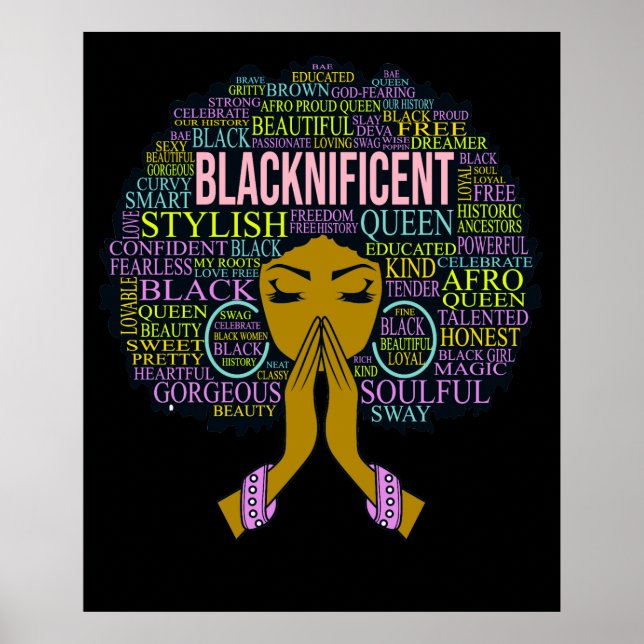 Schwarzmaler Gebet Königin Melanin Sista Poster (Vorne)