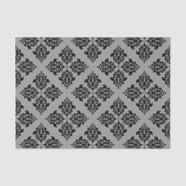 Schwarzmarokkanischer Damast Seidenpapier (Vorderseite)