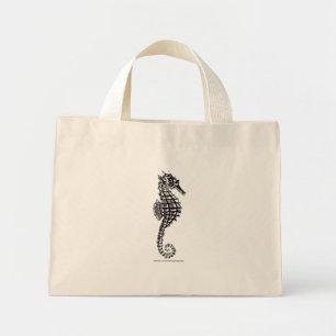 Schwarzmeer-HORSE-Tote-Tasche Mini Stoffbeutel