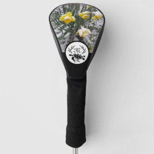 Schwarzmeerschildkröte-Silhouette Monogramm w-Fot Golf Headcover