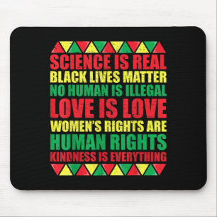 Schwarzmonats-Shirt Wissenschaft ist real schwarz Mousepad