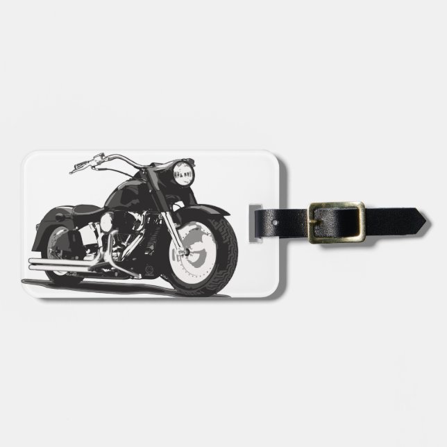 Schwarzmotorrad Gepäckanhänger (Vorderseite horizontal)