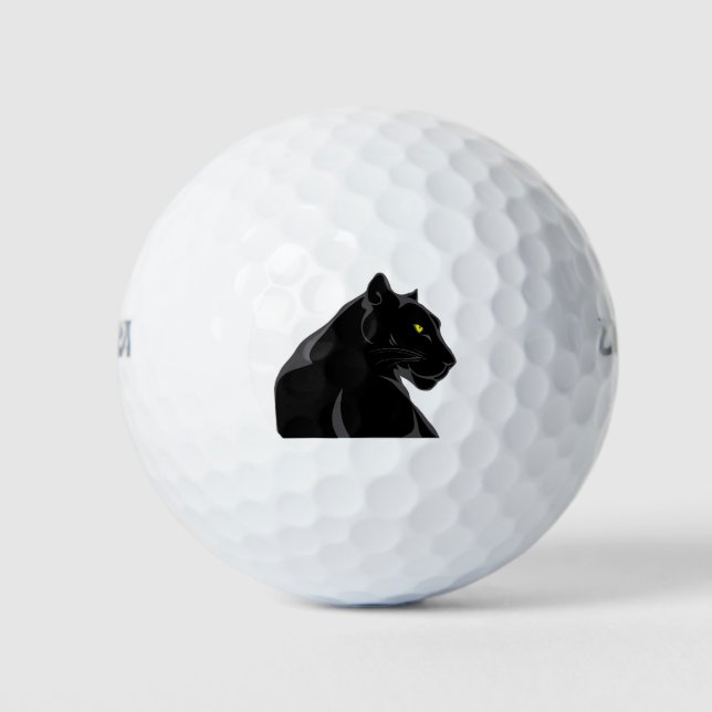 Schwarzpanther Golfball (Vorderseite)