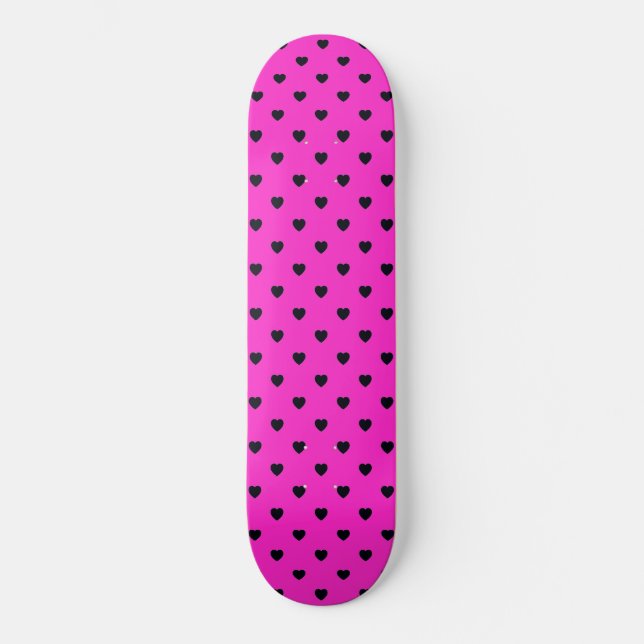 SCHWARZPINK HERZ FÜR DIE LIEBE DER SKATEBOARDING SKATEBOARD (Vorderseite)