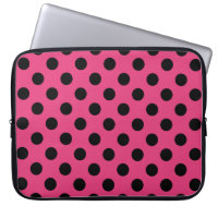 Schwarzpolka-Punkte auf Fuchsia