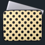 Schwarzpolka-Punkte auf hellgelb Laptopschutzhülle<br><div class="desc">Schwarzpolka-Punkte auf hellgelb</div>