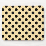 Schwarzpolka-Punkte auf hellgelb Mousepad<br><div class="desc">Schwarzpolka-Punkte auf hellgelb</div>