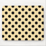 Schwarzpolka-Punkte auf hellgelb Mousepad<br><div class="desc">Schwarzpolka-Punkte auf hellgelb</div>