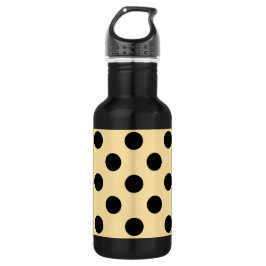 Schwarzpolka-Punkte auf hellgelb Trinkflasche