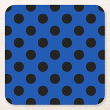 Schwarzpolka-Punkte auf königsblau