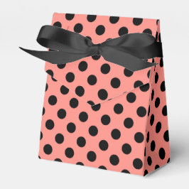 Schwarzpolka-Punkte auf Pfirsich Geschenkschachtel