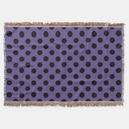Schwarzpolka-Punkte auf Ultraviolett Decke